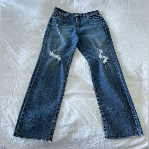 Pilcro Denim - Anthropologie Pilcro | SZ 29 | The Vintage Straight Raw Hem Distressed Jeans